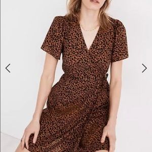 Madewell Flutter Sleeve Wrap Mini Dress